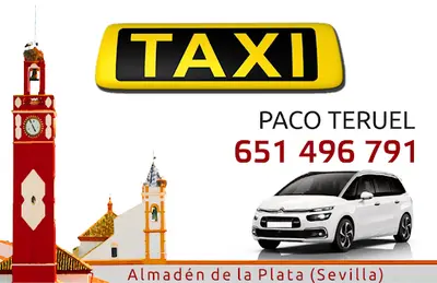TAXI PACO TERUEL en Almadén de la Plata.