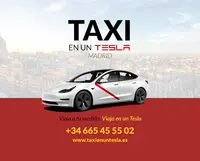 Taxi en un Tesla
