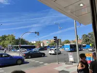 Estación de Metro de Ciudad Lineal, salida Calle Hermanos García Noblejas (junto al centro comercial)