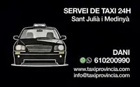 Taxi Sant Julià i Medinyà 24h